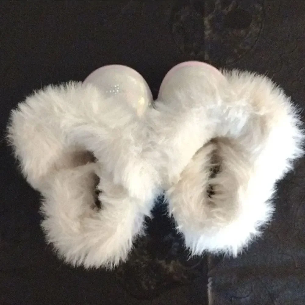 Y2K Juicy Couture Pink Lil Southgate Rhinestones Winter Fur Boots Toddler's SZ 5